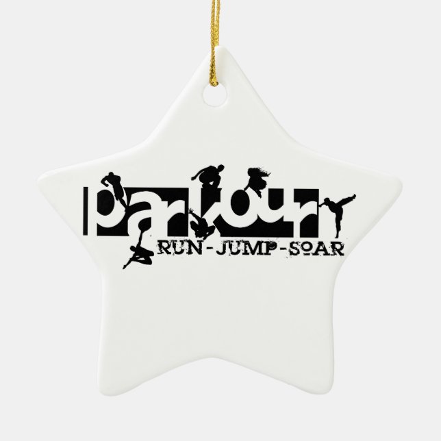Parkour Ceramic Tree Decoration (Front)