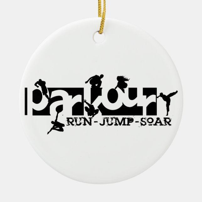 Parkour Ceramic Tree Decoration (Front)