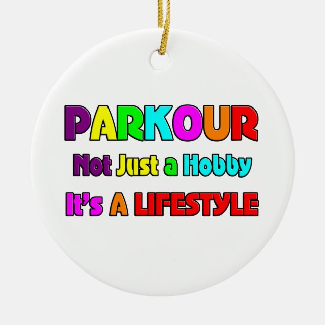 PARKOUR CERAMIC TREE DECORATION (Front)