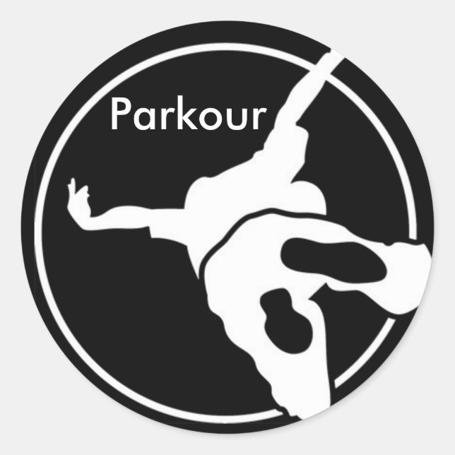 Parkour. Classic Round Sticker (Front)