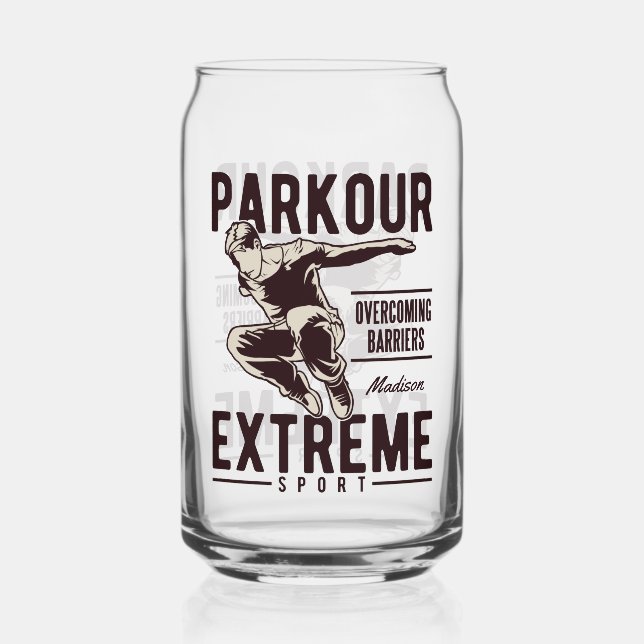 PARKOUR custom name Can Glass (Front)