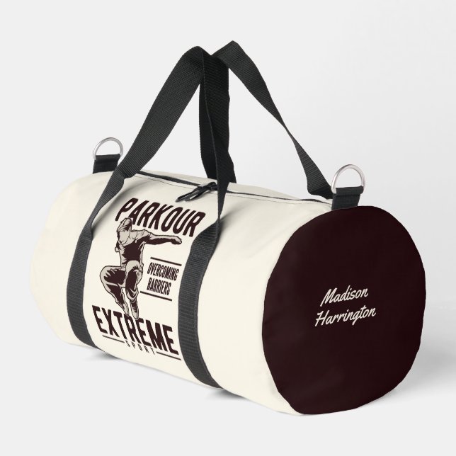 PARKOUR custom name Duffle Bag (Left Corner)