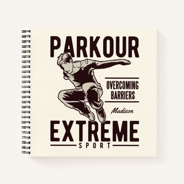 PARKOUR custom name Notebook (Front)
