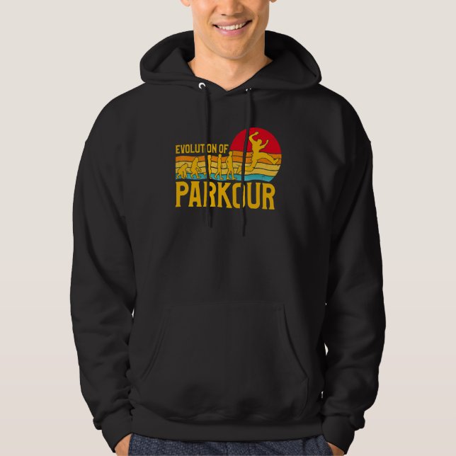 Parkour extreme athlete parkour runner funny sayin hoodie (Front)