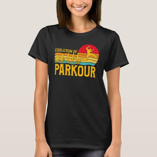 Parkour extreme athlete parkour runner funny sayin T-Shirt (Front)