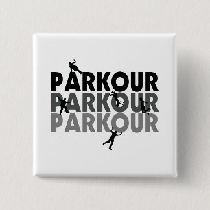 Parkour Free Running 15 Cm Square Badge