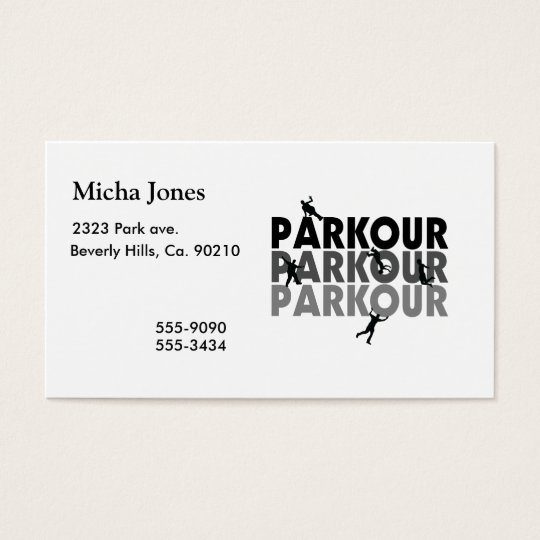 Parkour Free Running Business Card