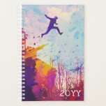 Parkour Free Running Modern Sport Planner<br><div class="desc">A modern artist's impression of the popular extreme sport of parkour being practiced in an colourful urban back street. Created by Evco Studio www.zazzle.com/store/evcostudio</div>
