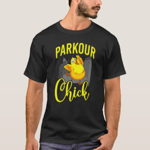 Parkour Free Running Traceur Chicken Girl Vintage T-Shirt