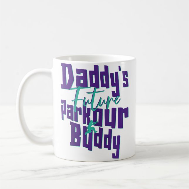 Parkour Free Running Traceur Kids Daddy'S Future P Coffee Mug (Left)