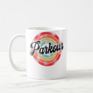 Parkour Free Running Traceur Retro Vintage Parkour Coffee Mug