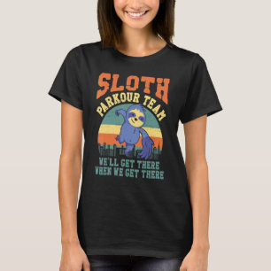 Parkour Free Running Traceur Sloth Retro Vintage S T-Shirt