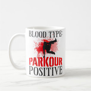 Parkour Free Running Traceur Vintage Blood Type Pa Coffee Mug