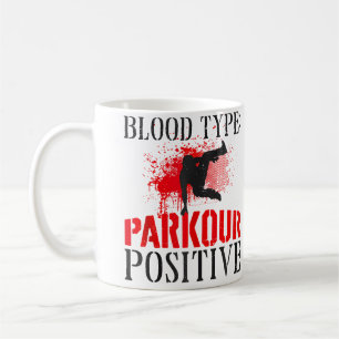Parkour Free Running Traceur Vintage Blood Type Pa Coffee Mug