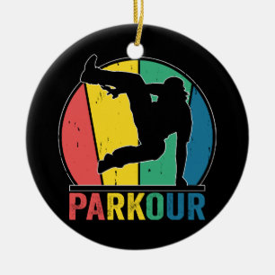 Parkour Free Running Training Traceur Retro Ceramic Tree Decoration