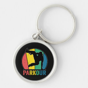 Parkour Free Running Training Traceur Retro  Key Ring