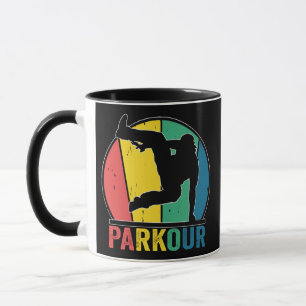 Parkour Free Running Training Traceur Retro Mug