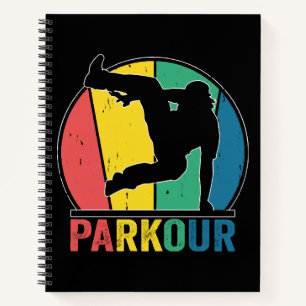 Parkour Free Running Training Traceur Retro  Notebook