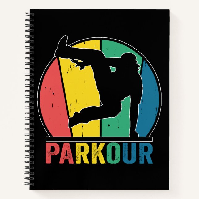 Parkour Free Running Training Traceur Retro  Notebook (Front)