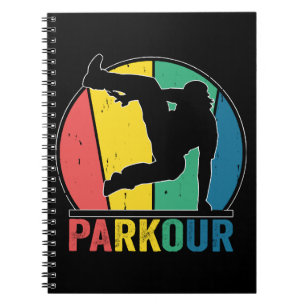 Parkour Free Running Training Traceur Retro  Notebook
