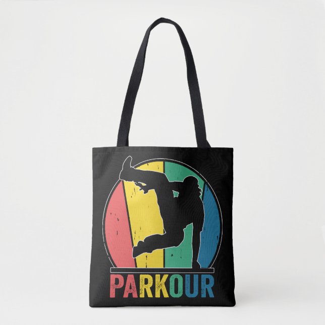 Parkour Free Running Training Traceur Retro  Tote Bag (Front)