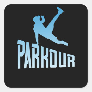 Parkour Freerunner Free Run Athlete Square Sticker
