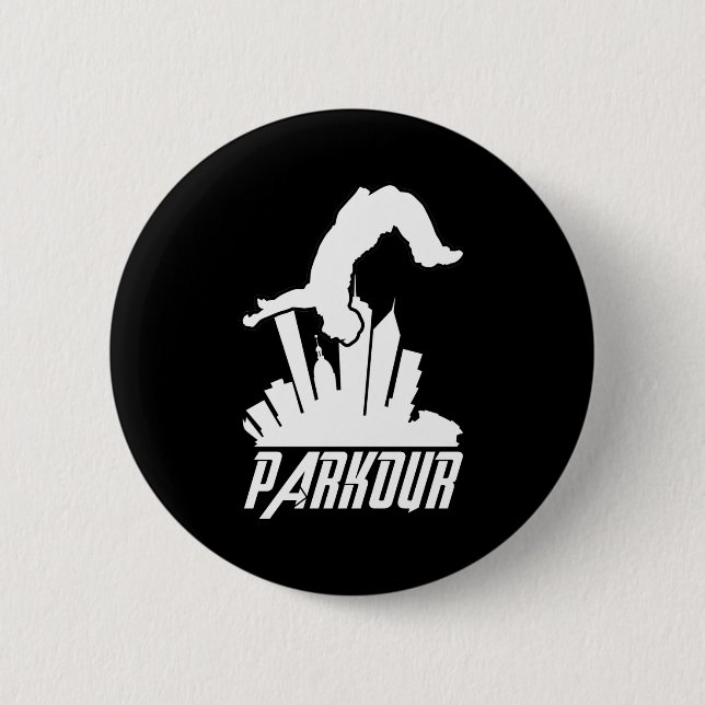 Parkour Freerunner Parkour Runner 6 Cm Round Badge (Front)