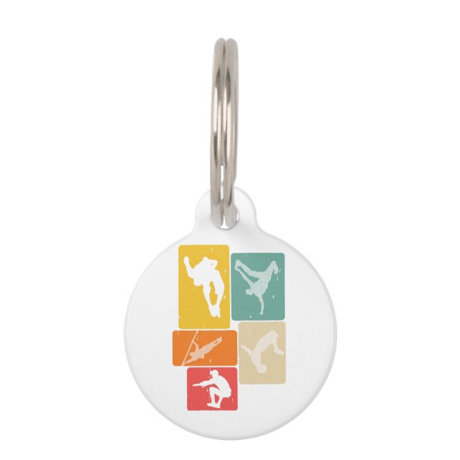 Parkour Freerunner Traceur Retro Freerunning Pet Tag (Front)