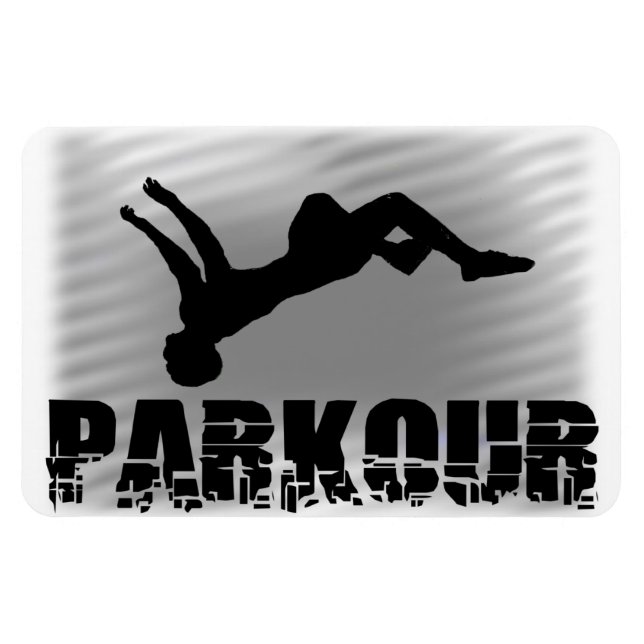 Parkour Gymnast Magnet (Horizontal)