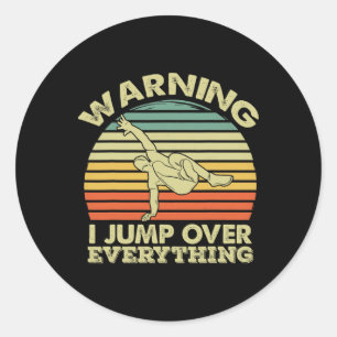 Parkour Jumping Climbing Running Extreme Sport Wor Classic Round Sticker