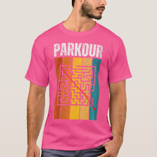 Parkour Labyrinth Vintage Retro 70S Design Parkour T-Shirt