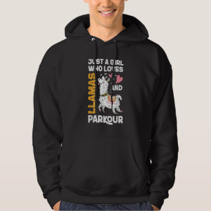 Parkour  Llamas Parkour Girls Kids Freerunning Hoodie