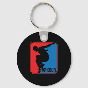 parkour logo key ring