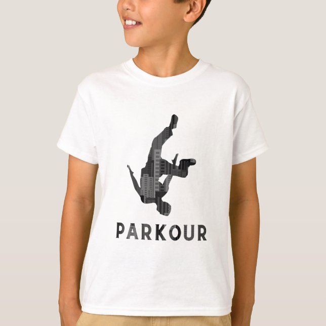 Parkour on rooftops T-Shirt (Front)
