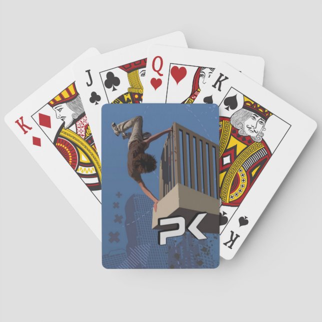 Parkour Rail Flip Playing Cards (Back)