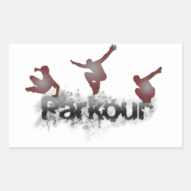 Parkour Rectangular Sticker (Front)
