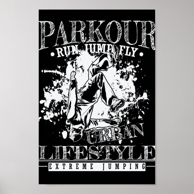 parkour run jump fly poster (Front)