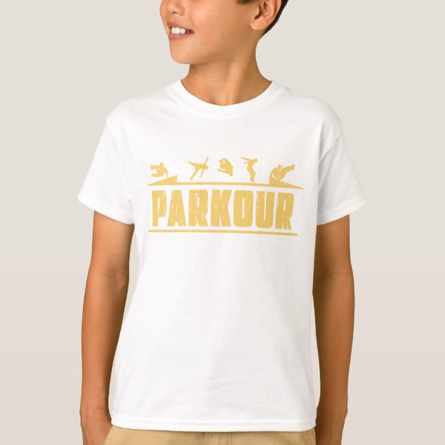Parkour Runaway Extreme Sports Stunt Free Running T-Shirt (Front)