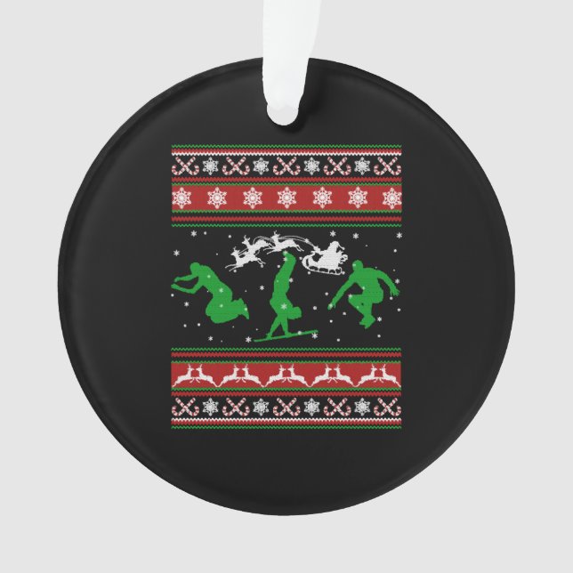 Parkour Shirt - Parkour Christmas Shirt Ornament (Front)