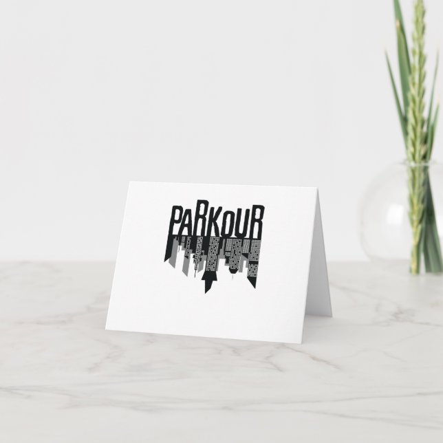 Parkour Skyline Invitation (Front)