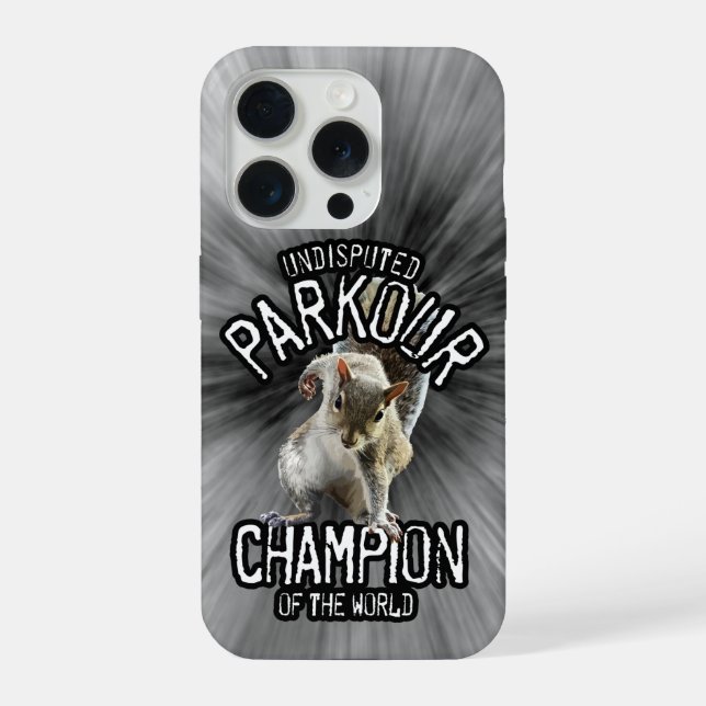 Parkour Squirrel - funny freerunning iPhone Case (Back)
