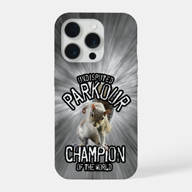 Parkour Squirrel - funny freerunning iPhone Case (Back)