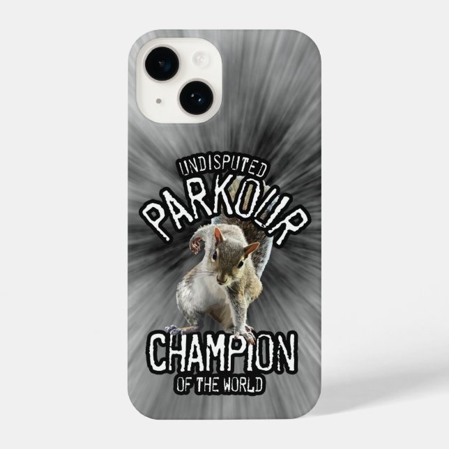 Parkour Squirrel - funny freerunning iPhone Case (Back)