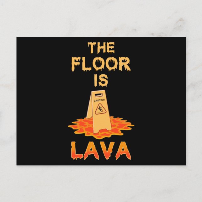 Parkour The Floor is Lava Postcard (Front)