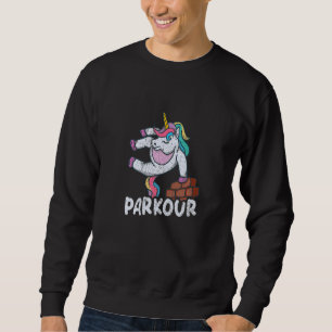 Parkour Unicorn Wall Jumping Swinging Free Running Sweatshirt