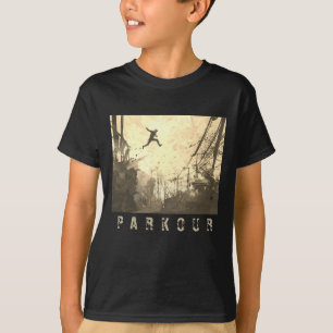 Parkour Urban Free Running Free Styling Art Sepia T-Shirt