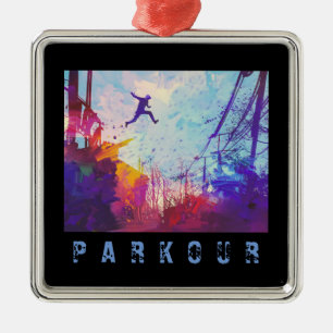 Parkour Urban Free Running Free-styling Sport Art Metal Tree Decoration