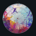Parkour Urban Free Running Free Styling Sports Art Dartboard<br><div class="desc">A modern artist's impression of the popular extreme sport of parkour being practiced in an colourful urban back street.</div>