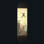 Parkour Urban Free Running Freestyling Modern Art Skateboard<br><div class="desc">A colourful artist's impression of parkour being practiced in an urban back street.</div>