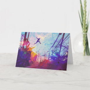 Parkour Urban Free Running Greeting Card - Blank
